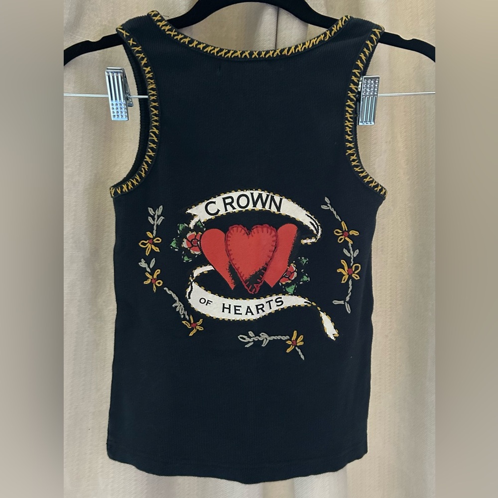 Crown of Hearts Y2K graphic tank top